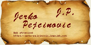 Jerko Pejčinović vizit kartica